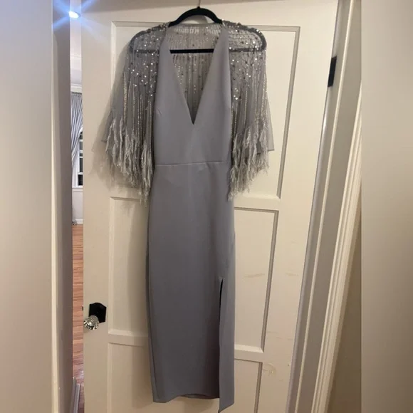 Lilac feather cocktail dress - Picture 2 of 3